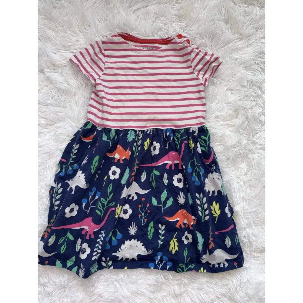 Mini Boden 4/5 Classic Dinosaur Design Dress. Cute **NT DESC**